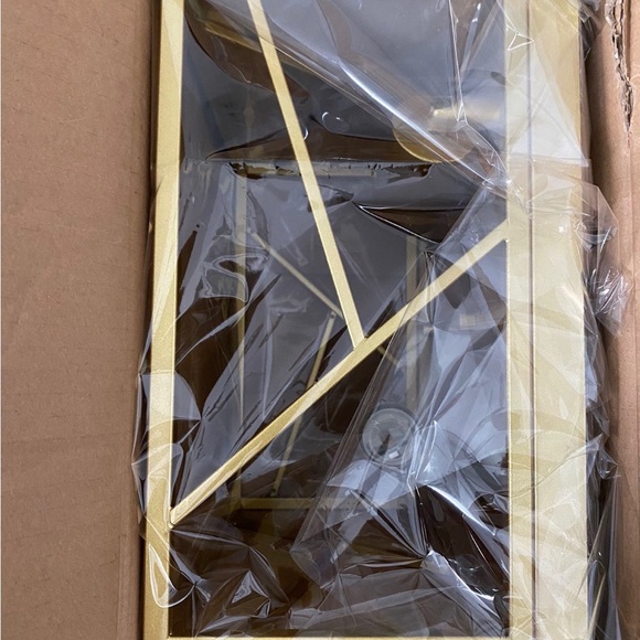 2-Light Modern Gold Flush Mount Light Fixture Metal Square - Picture 7 of 8